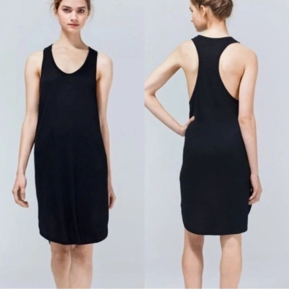 Aritzia Wilfred Free Helena Dress  Mini Tank Top Heathered Dark Grey Size XS - Picture 1 of 14